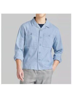 NWT Men's Original Use Light Blue Button-Up Cotton Jacket XS